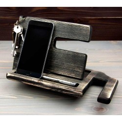 Kişiye Özel - Ahşap Aksesuar ve Cep telefonu Standı 