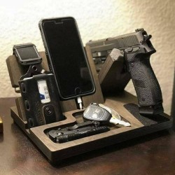 Kişiye Özel - Ahşap Silah Telefon ve Aksesuar Standı Bullet Tasarım