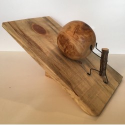 Kişiye Özel - Ahşap Masaüstü Düz Rampa Top Yuvarlayan Dal Figürleri