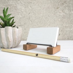 Kişiye Özel - Ahşap Masaüstü Kartvizitlik Wire Tasarım