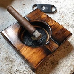 Kişiye Özel - Ahşap Yakma Kül Tablası