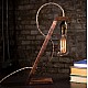 Kişiye Özel - Ahşap Edison Tasarım Masaüstü Lamba, Saat, Tasarım Saat, Farklı Saat