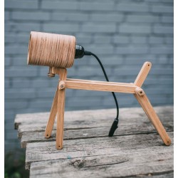 Kişiye Özel - Ahşap Hayvan Figürlü Tasarım Masaüstü Lamba