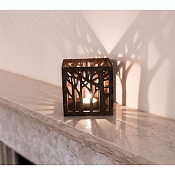Kişiye Özel - Ahşap Mumluk Hardwood Tasarım