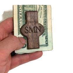 Kişiye Özel - Ahşap Mıknastıslı Para Tutucu