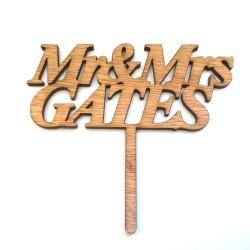 Kişiye Özel - Ahşap Parti Pasta Süsü