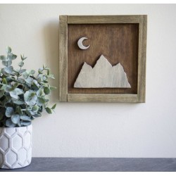 Kişiye Özel - Ahşap Tablo Dağ Manzaralı