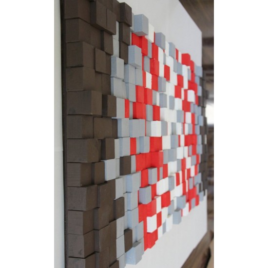 Kişiye Özel - Ahşap Grinin Elli Tonu Rengi Tablo, Saat, Tasarım Saat, Farklı Saat