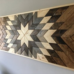 Kişiye Özel - Ahşap Kahverengi Baklava Desenli Tablo