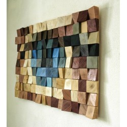 Kişiye Özel - Ahşap Kahverengi Mavi Bordonun Rengi Tablo