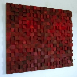 Kişiye Özel - Ahşap Kırmızının Rengi Tablo