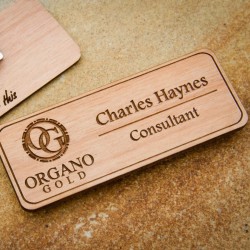 Kişiye Özel - Ahşap Yaka İsimlik