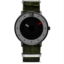 Cool Watch Saat - Siyah Kasa - Yeşil Kordon Cool Fashion Unisex