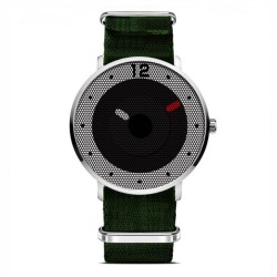 Cool Watch Saat - Silver Kasa - Haki Yeşil Kordon Cool Unisex