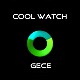 Cool Watch Saat - Siyah Kasa - Siyah Kordon CooL Galaxy Mix Mavi Pembe Ekran Unisex, Saat, Tasarım Saat, Farklı Saat