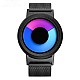 Cool Watch Saat - Siyah Kasa - Siyah Kordon CooL Galaxy Mix Mavi Pembe Ekran Unisex, Saat, Tasarım Saat, Farklı Saat