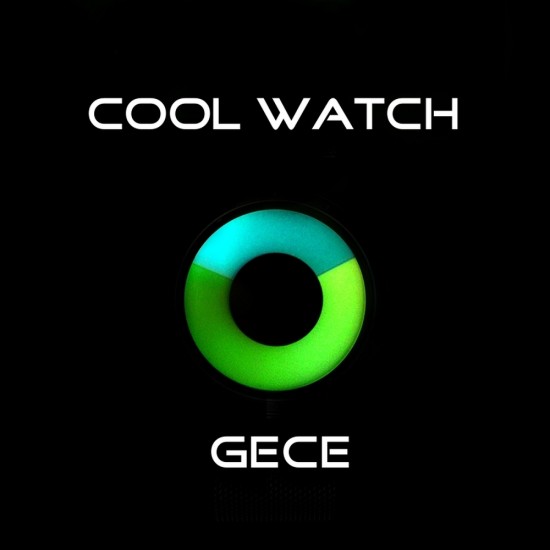 Cool Watch Saat - Siyah Kasa - Siyah Kordon CooL Galaxy Mix Sarı Yeşil Ekran Unisex, Saat, Tasarım Saat, Farklı Saat