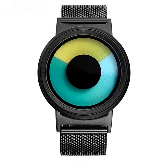 Cool Watch Saat - Siyah Kasa - Siyah Kordon CooL Galaxy Mix Sarı Yeşil Ekran Unisex, Saat, Tasarım Saat, Farklı Saat