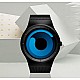 Cool Watch Saat - Siyah Mat Kasa - Siyah Kordon CooL Galaxy S Mavi Ekran Unisex, Saat, Tasarım Saat, Farklı Saat