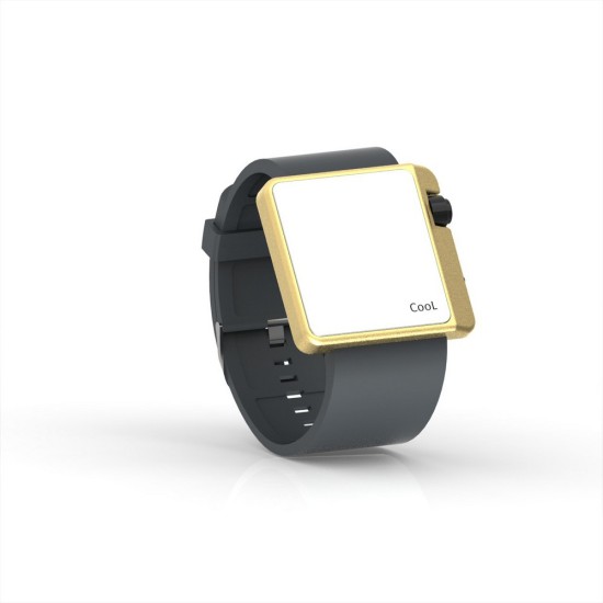 Cool Watch Saat - Gold Edition - Gri Kayış Unisex, Saat, Tasarım Saat, Farklı Saat