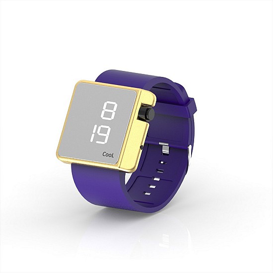 Cool Watch Saat - Gold Edition - Mor Kayış Unisex, Saat, Tasarım Saat, Farklı Saat