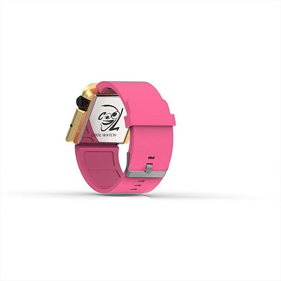 Cool Watch Saat - Gold Edition - Pembe Kayış Unisex, Saat, Tasarım Saat, Farklı Saat
