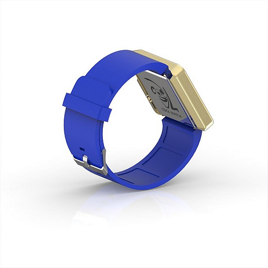 Cool Watch Saat - Gold Shiny Led Edition - Mavi Kayış Unisex, Saat, Tasarım Saat, Farklı Saat