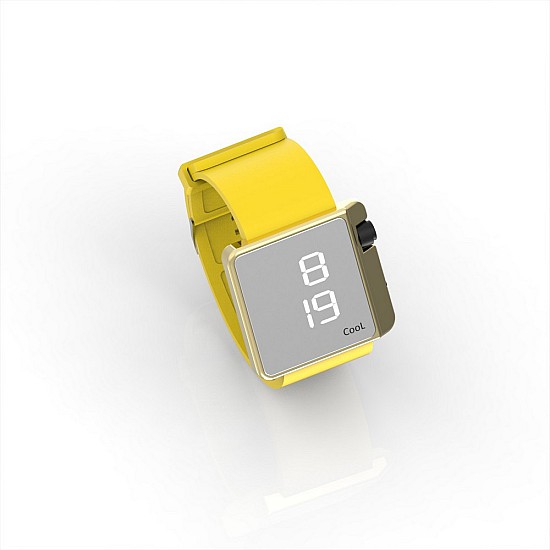 Cool Watch Saat - Gold Shiny Led Edition - Sarı Kayış Unisex, Saat, Tasarım Saat, Farklı Saat