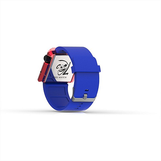 Cool Watch Saat - Kırmızı Edition - Mavi Kayış Unisex, Saat, Tasarım Saat, Farklı Saat