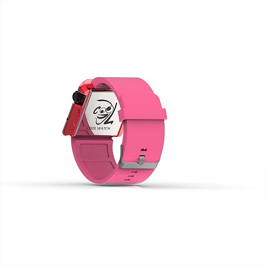 Cool Watch Saat - Kırmızı Edition - Pembe Kayış Unisex, Saat, Tasarım Saat, Farklı Saat