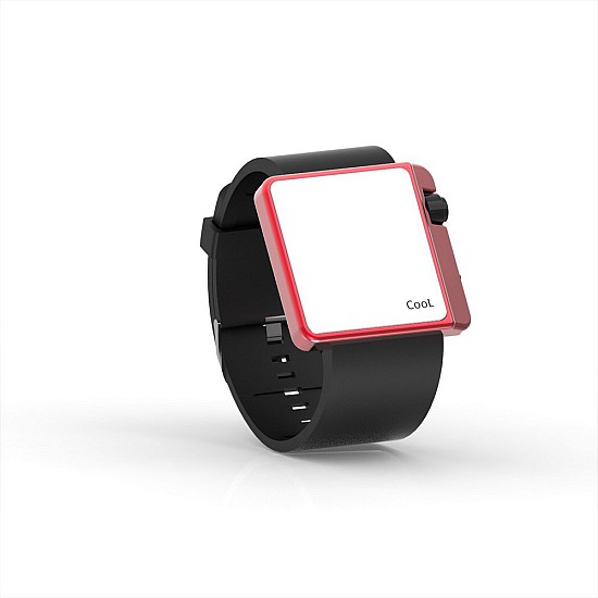 Cool Watch Saat - Kırmızı Edition - Siyah Kayış Unisex, Saat, Tasarım Saat, Farklı Saat