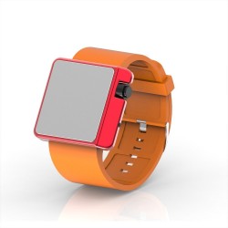 Cool Watch Saat - Kırmızı Edition - Turuncu Kayış Unisex