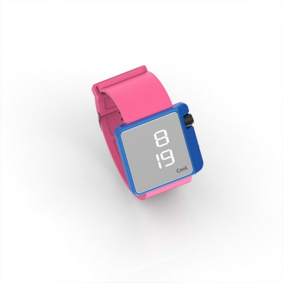 Cool Watch Saat - Mavi Edition - Pembe Kayış Unisex, Saat, Tasarım Saat, Farklı Saat
