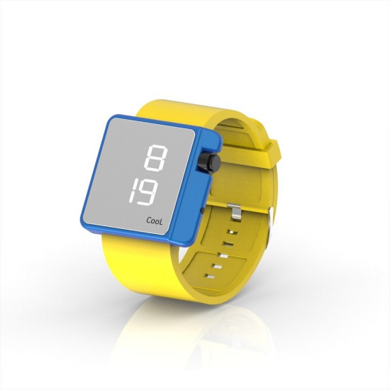 Cool Watch Saat - Mavi Edition - Sarı Kayış Unisex, Saat, Tasarım Saat, Farklı Saat