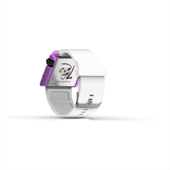 Cool Watch Saat - Mor Edition - Beyaz Kayış Unisex, Saat, Tasarım Saat, Farklı Saat