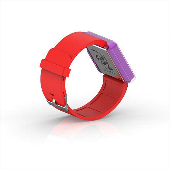Cool Watch Saat - Mor Edition - Kırmızı Kayış Unisex, Saat, Tasarım Saat, Farklı Saat