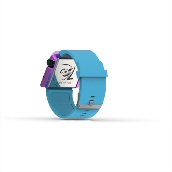 Cool Watch Saat - Mor Edition - Turkuaz Kayış Unisex, Saat, Tasarım Saat, Farklı Saat