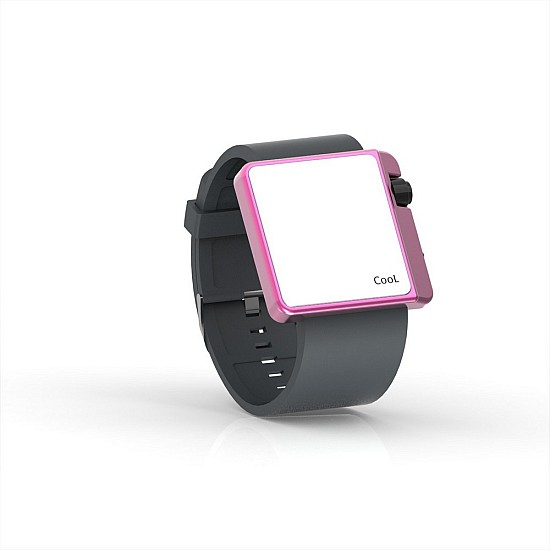 Cool Watch Saat - Pembe Edition - Gri Kayış Unisex, Saat, Tasarım Saat, Farklı Saat