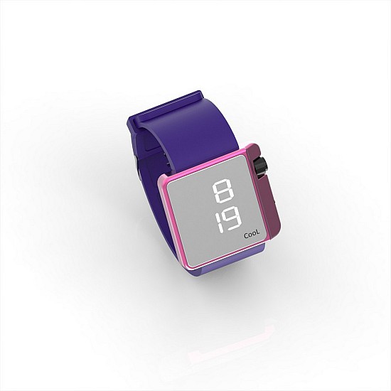 Cool Watch Saat - Pembe Edition - Mor Kayış Unisex, Saat, Tasarım Saat, Farklı Saat