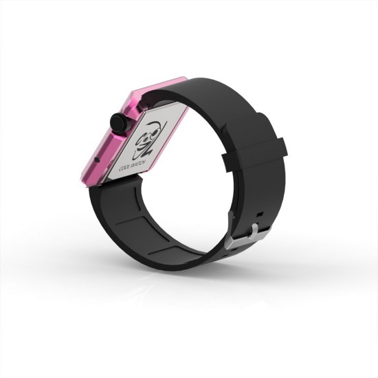 Cool Watch Saat - Pembe Edition - Siyah Kayış Unisex, Saat, Tasarım Saat, Farklı Saat