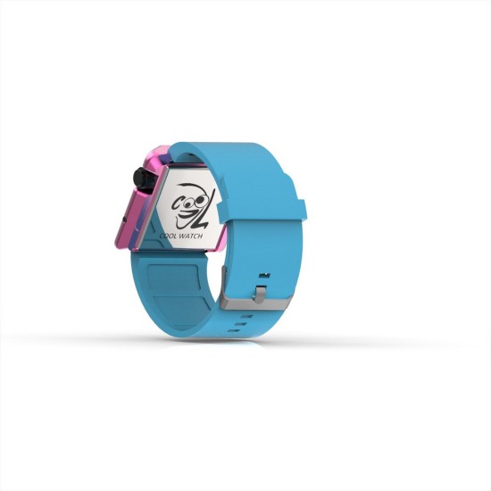Cool Watch Saat - Pembe Edition - Turkuaz Kayış Unisex, Saat, Tasarım Saat, Farklı Saat