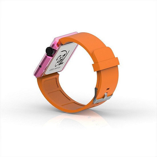 Cool Watch Saat - Pembe Edition - Turuncu Kayış Unisex, Saat, Tasarım Saat, Farklı Saat