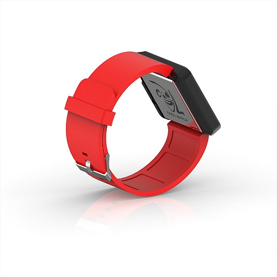 Cool Watch Saat - Siyah Edition - Kırmızı Kayış Unisex, Saat, Tasarım Saat, Farklı Saat