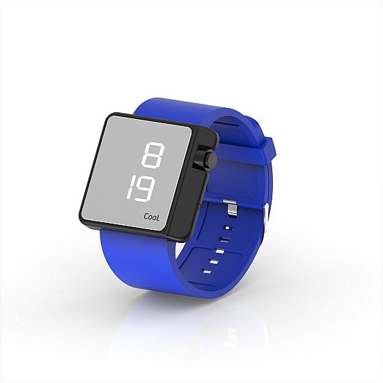 Cool Watch Saat - Siyah Edition - Mavi Kayış Unisex, Saat, Tasarım Saat, Farklı Saat
