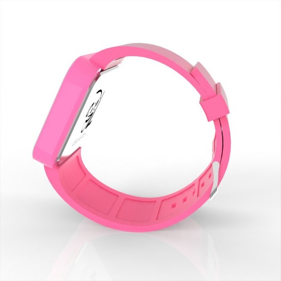 Cool Watch Saat - Pembe Led Kasa - Pembe Kayış Unisex, Saat, Tasarım Saat, Farklı Saat