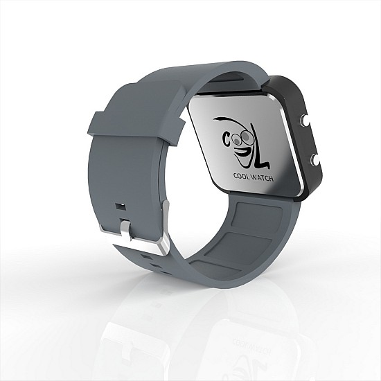 Cool Watch Saat - Siyah Led Kasa - Gri Kayış Unisex, Saat, Tasarım Saat, Farklı Saat