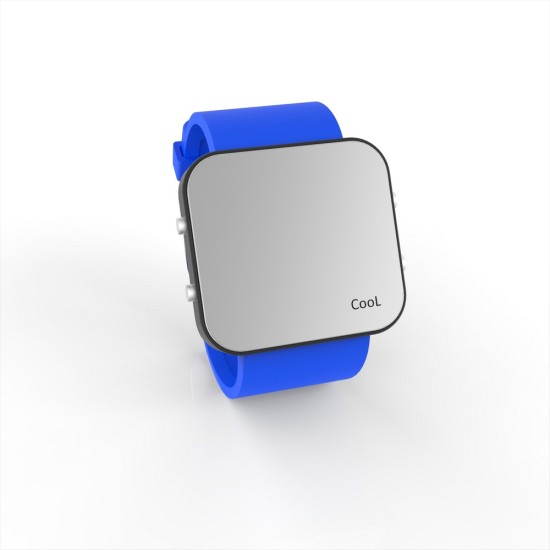 Cool Watch Saat - Siyah Led Kasa - Mavi Kayış Unisex, Saat, Tasarım Saat, Farklı Saat