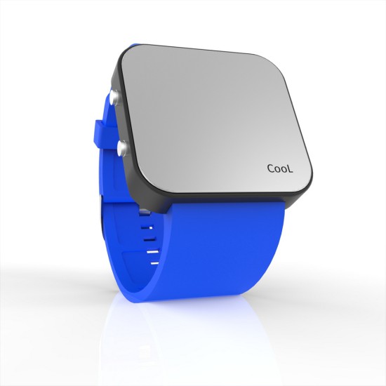 Cool Watch Saat - Siyah Led Kasa - Mavi Kayış Unisex, Saat, Tasarım Saat, Farklı Saat