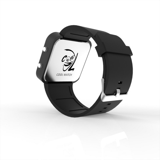 Cool Watch Saat - Siyah Led Kasa - Siyah Kayış Unisex, Saat, Tasarım Saat, Farklı Saat