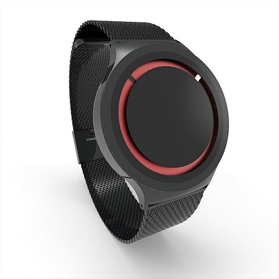 Cool Watch Saat - Siyah Mat Kasa Kırmızı Halka - Siyah Kordon CooL Plus Unisex, Saat, Tasarım Saat, Farklı Saat